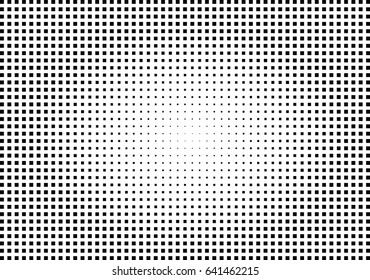Abstract halftone dotted background. Monochrome pattern with square.  Vector modern futuristic texture for posters, sites, cover, business cards, postcards, interior design, labels and stickers.