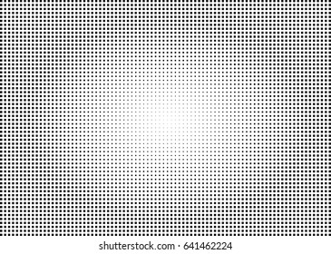 Abstract halftone dotted background. Monochrome pattern with square.  Vector modern futuristic texture for posters, sites, cover, business cards, postcards, interior design, labels and stickers.