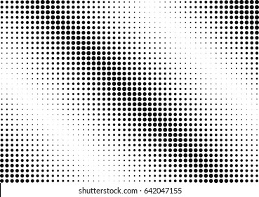 Abstract halftone dotted background. Monochrome pattern with dot and circles.  Vector modern futuristic texture for posters, sites, business cards, postcards, interior design, labels and stickers.