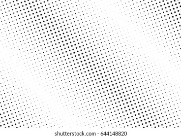 Abstract halftone dotted background. Monochrome pattern with stars.  Vector modern futuristic texture for posters, sites, business cards, postcards, labels, cover, stickers. Design mock-up layout.