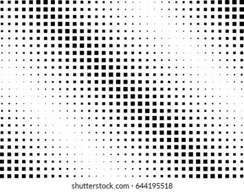 Abstract halftone dotted background. Monochrome pattern with square.  Vector modern futuristic texture for posters, sites, cover, business cards, postcards, interior design, labels and stickers.