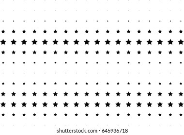 Abstract halftone dotted background. Monochrome pattern with stars.  Vector modern futuristic texture for posters, sites, business cards, postcards, labels, cover, stickers. Design mock-up layout.