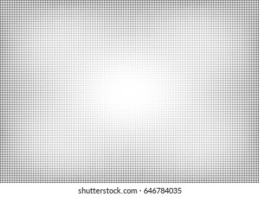 Abstract halftone dotted background. Monochrome pattern with stars.  Vector modern futuristic texture for posters, sites, business cards, postcards, labels and stickers. Design mock-up layout.