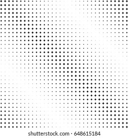 Abstract halftone dotted background. Monochrome pattern with stars.  Vector modern futuristic texture for posters, sites, business cards, postcards, labels, cover, stickers. Design mock-up layout.