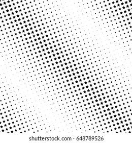 Abstract halftone dotted background. Monochrome pattern with stars.  Vector modern futuristic texture for posters, sites, business cards, postcards, labels, cover, stickers. Design mock-up layout.