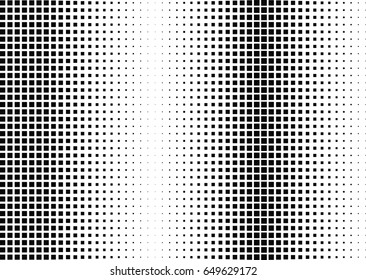 Abstract halftone dotted background. Monochrome pattern with square.  Vector modern futuristic texture for posters, sites, cover, business cards, postcards, interior design, labels and stickers.