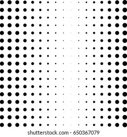 Abstract halftone dotted background. Monochrome pattern with dot and circles.  Vector modern futuristic texture for posters, sites, business cards, cover postcards, interior design, labels, stickers.