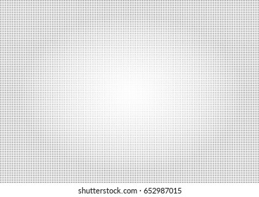 Abstract halftone dotted background. Monochrome pattern with stars.  Vector modern futuristic texture for posters, sites, business cards, postcards, labels, cover, stickers. Design mock-up layout.