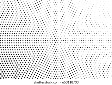 Abstract halftone dotted background. Monochrome pattern with square.  Vector modern futuristic texture for posters, sites, cover, business cards, postcards, interior design, labels and stickers.