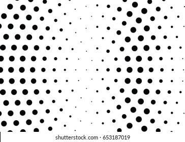 Abstract halftone dotted background. Monochrome pattern with dot and circles.  Vector modern futuristic texture for posters, sites, business cards, cover postcards, interior design, labels, stickers.