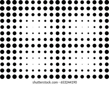 Abstract halftone dotted background. Monochrome pattern with dot and circles.  Vector modern futuristic texture for posters, sites, business cards, cover postcards, interior design, labels, stickers.