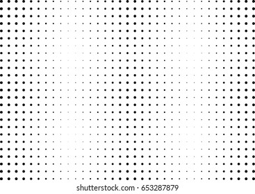 Abstract halftone dotted background. Monochrome pattern with dot and circles.  Vector modern futuristic texture for posters, sites, business cards, cover postcards, interior design, labels, stickers.