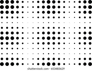 Abstract halftone dotted background. Monochrome pattern with dot and circles.  Vector modern futuristic texture for posters, sites, business cards, cover postcards, interior design, labels, stickers.
