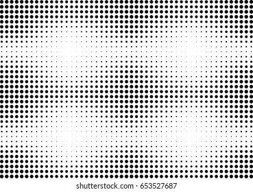 Abstract halftone dotted background. Monochrome pattern with dot and circles.  Vector modern futuristic texture for posters, sites, business cards, cover postcards, interior design, labels, stickers.