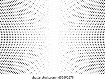Abstract halftone dotted background. Monochrome pattern with stars.  Vector modern futuristic texture for posters, sites, business cards, postcards, labels and stickers. Design mock-up layout.