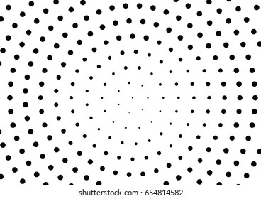 Abstract halftone dotted background. Monochrome pattern with dot and circles.  Vector modern pop art texture for posters, sites, business cards, cover postcards, interior design, labels, stickers.