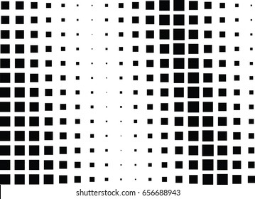 Abstract halftone dotted background. Monochrome pattern with square.  Vector modern futuristic texture for posters, sites, cover, business cards, postcards, interior design, labels and stickers.