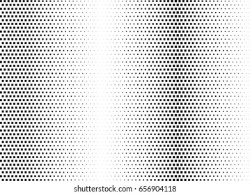 Abstract halftone dotted background. Monochrome pattern with square.  Vector modern futuristic texture for posters, sites, cover, business cards, postcards, interior design, labels and stickers.
