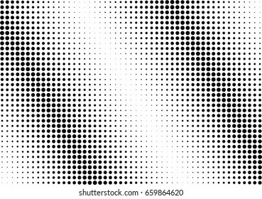 Abstract halftone dotted background. Monochrome pattern with dot and circles.  Vector modern pop art texture for posters, sites, business cards, cover postcards, interior design, labels, stickers.