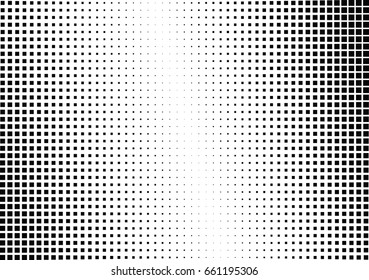 Abstract halftone dotted background. Monochrome pattern with square.  Vector modern pop art texture for posters, sites, cover, business cards, postcards, art design, labels and stickers.