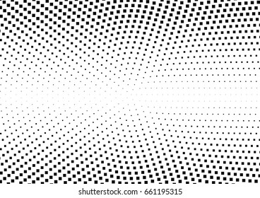 Abstract halftone dotted background. Monochrome pattern with square.  Vector modern pop art texture for posters, sites, cover, business cards, postcards, art design, labels and stickers.