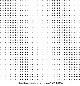 Abstract halftone dotted background. Monochrome pattern with stars.  Vector modern pop art texture for posters, sites, business cards, postcards, labels, cover, stickers. Design mock-up layout.