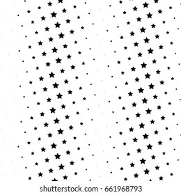 Abstract halftone dotted background. Monochrome pattern with stars.  Vector modern pop art texture for posters, sites, business cards, postcards, labels, cover, stickers. Design mock-up layout.