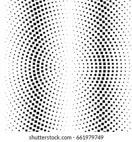 Abstract halftone dotted background. Monochrome pattern with square.  Vector modern pop art texture for posters, sites, cover, business cards, postcards, art design, labels and stickers.