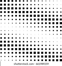 Abstract halftone dotted background. Monochrome pattern with square.  Vector modern pop art texture for posters, sites, cover, business cards, postcards, art design, labels and stickers.