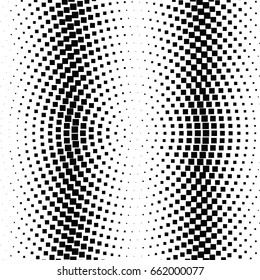 Abstract halftone dotted background. Monochrome pattern with square.  Vector modern pop art texture for posters, sites, cover, business cards, postcards, art design, labels and stickers.
