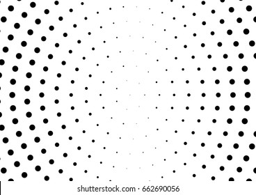 Abstract halftone dotted background. Monochrome pattern with dot and circles.  Vector modern pop art texture for posters, sites, business cards, cover postcards, interior design, labels, stickers.