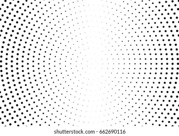 Abstract halftone dotted background. Monochrome pattern with dot and circles.  Vector modern pop art texture for posters, sites, business cards, cover postcards, interior design, labels, stickers.