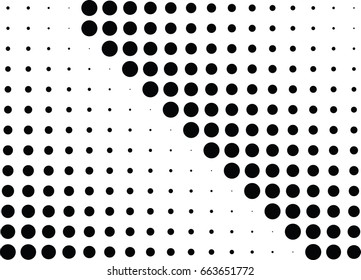 Abstract halftone dotted background. Monochrome pattern with dot and circles.  Vector modern futuristic texture for posters, sites, business cards, cover postcards, interior design, labels, stickers.