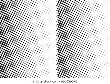 Antecedentes abstractos de medio tono. Patrón monocromo con punto y círculos.  Vector moderno textura futurista para carteles, sitios, tarjetas de visita, carteles de portada, diseño interior, etiquetas, pegatinas.