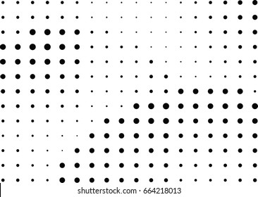 Abstract halftone dotted background. Monochrome pattern with dot and circles.  Vector modern pop art texture for posters, sites, business cards, cover postcards, interior design, labels, stickers.