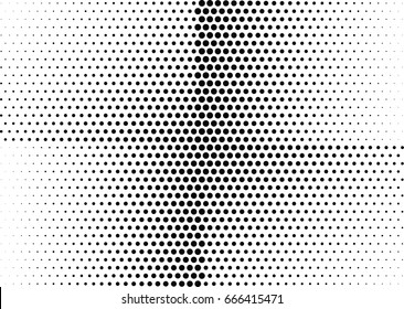 Abstract halftone dotted background. Monochrome grunge pattern with dot and circles.  Vector modern pop art texture for posters, sites, business cards, cover, postcards, labels, stickers layout.