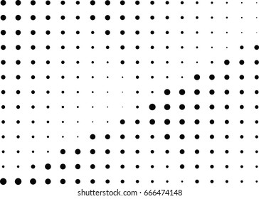 Abstract halftone dotted background. Monochrome grunge pattern with dot and circles.  Vector modern pop art texture for posters, sites, business cards, cover, postcards, labels, stickers layout.