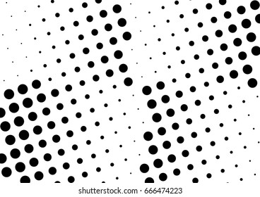 Abstract halftone dotted background. Monochrome grunge pattern with dot and circles.  Vector modern pop art texture for posters, sites, business cards, cover, postcards, labels, stickers layout.