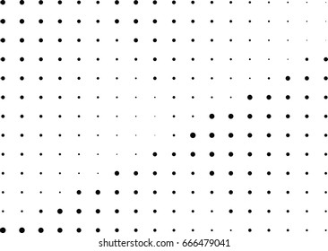 Abstract halftone dotted background. Monochrome grunge pattern with dot and circles.  Vector modern pop art texture for posters, sites, business cards, cover, postcards, labels, stickers layout.