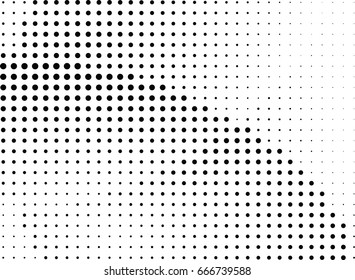 Abstract halftone dotted background. Monochrome grunge pattern with dot and circles.  Vector modern pop art texture for posters, sites, business cards, cover, postcards, labels, stickers layout.