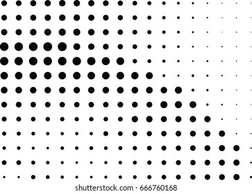 Abstract halftone dotted background. Monochrome grunge pattern with dot and circles.  Vector modern pop art texture for posters, sites, business cards, cover, postcards, labels, stickers layout.