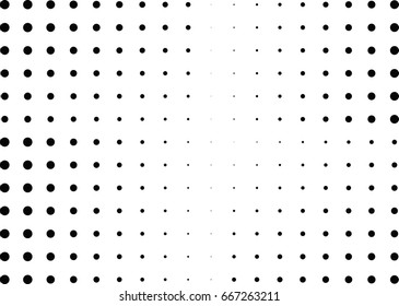 Abstract halftone dotted background. Monochrome grunge pattern with dot and circles.  Vector modern pop art texture for posters, sites, business cards, cover, postcards, labels, stickers layout.