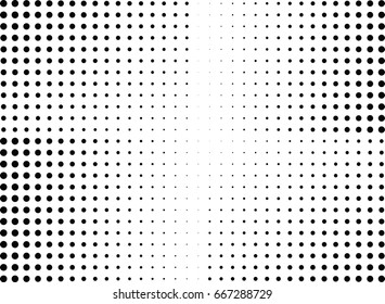 Abstract halftone dotted background. Monochrome grunge pattern with dot and circles.  Vector modern pop art texture for posters, sites, business cards, cover, postcards, labels, stickers layout.