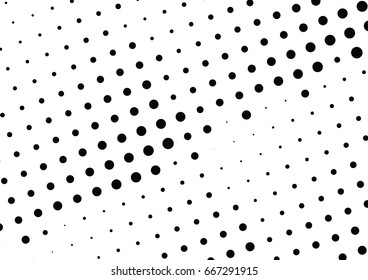 Abstract halftone dotted background. Monochrome grunge pattern with dot and circles.  Vector modern pop art texture for posters, sites, business cards, cover, postcards, labels, stickers layout.
