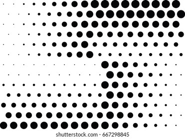 Abstract halftone dotted background. Monochrome grunge pattern with dot and circles.  Vector modern pop art texture for posters, sites, business cards, cover, postcards, labels, stickers layout.