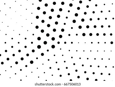 Abstract halftone dotted background. Monochrome grunge pattern with dot and circles.  Vector modern pop art texture for posters, sites, business cards, cover, postcards, labels, stickers layout.