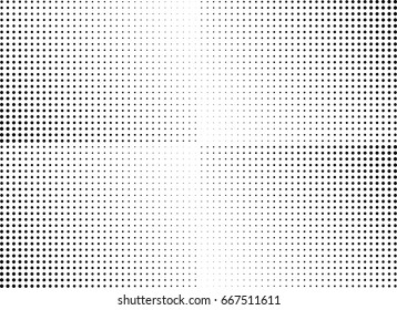Abstract halftone dotted background. Monochrome grunge pattern with dot and circles.  Vector modern pop art texture for posters, sites, business cards, cover, postcards, labels, stickers layout.