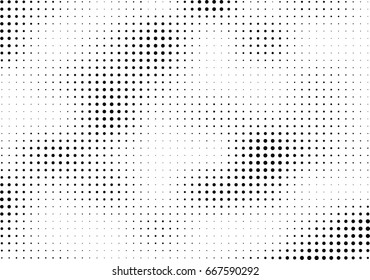 Abstract halftone dotted background. Monochrome grunge pattern with dot and circles.  Vector modern pop art texture for posters, sites, business cards, cover, postcards, labels, stickers layout.