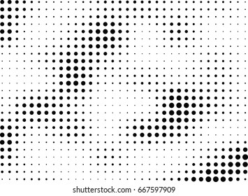 Abstract halftone dotted background. Monochrome grunge pattern with dot and circles.  Vector modern pop art texture for posters, sites, business cards, cover, postcards, labels, stickers layout.