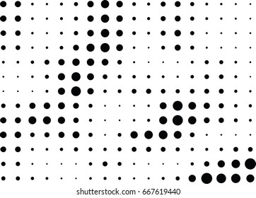 Abstract halftone dotted background. Monochrome grunge pattern with dot and circles.  Vector modern pop art texture for posters, sites, business cards, cover, postcards, labels, stickers layout.